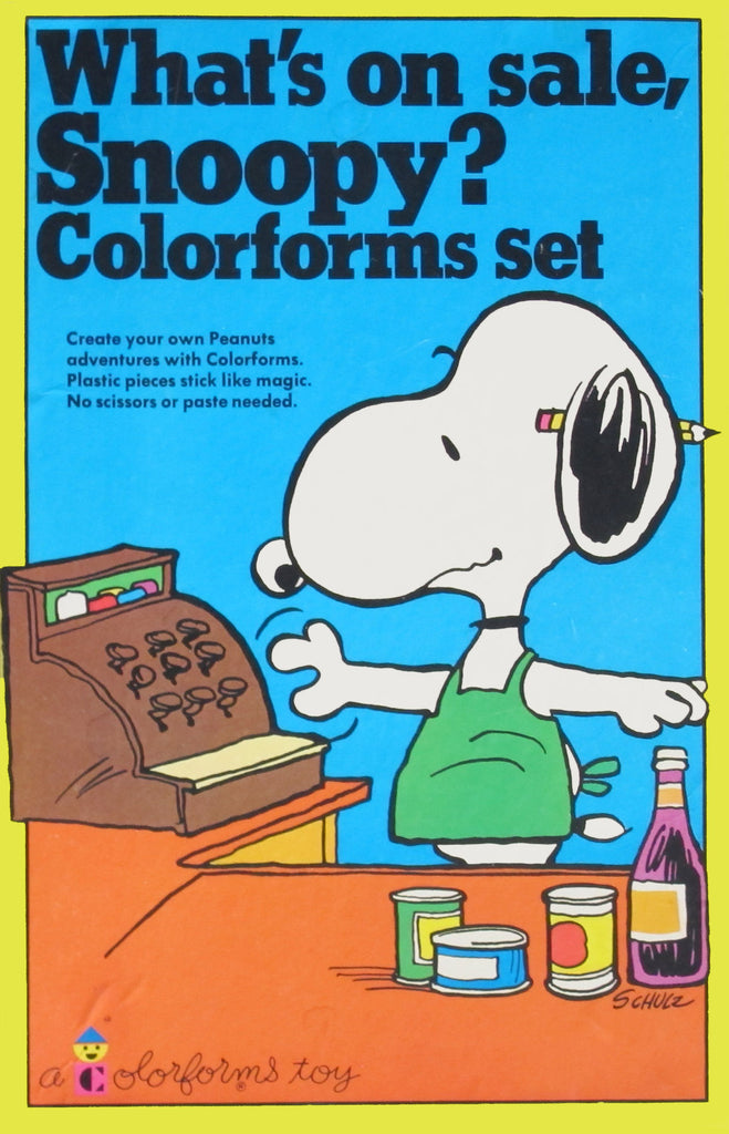 What's On Sale, Snoopy? Colorforms Set (Used But MINT)