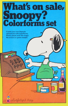 What's On Sale, Snoopy? Colorforms Set (Used But Mint)