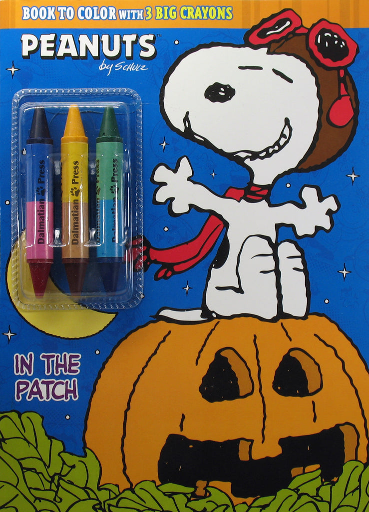 Snoopy Flying Ace Halloween Coloring Books With Double-Sided Crayons