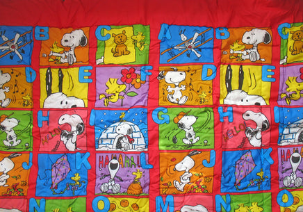 Snoopy Alphabet Twin - Size Comforter (NEW BUT NEAR MINT) - snoopn4pnuts.com