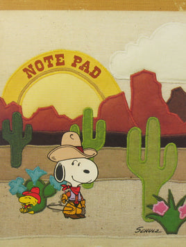 Snoopy Cowboy Vintage Stationery Pad - snoopn4pnuts.com