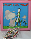 Snoopy and Woodstock Framed Craft Kit - RARE Japanese Sample!