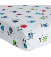 Lambs & Ivy Hip Hop Snoopy Fitted Crib Sheet - snoopn4pnuts.com