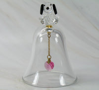 Silver Deer Vintage Crystal Snoopy Crystal Figurine On Glass Bell With Crystal Clapper - RARE! - snoopn4pnuts.com