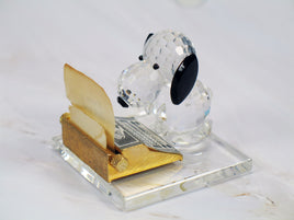 Silver Deer Vintage Crystal Snoopy Literary Ace Figurine - RARE! - snoopn4pnuts.com