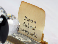 Silver Deer Vintage Crystal Snoopy Literary Ace Figurine - RARE! - snoopn4pnuts.com