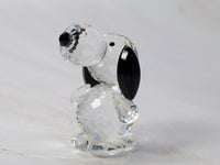 Silver Deer Vintage Crystal Snoopy Figurine - RARE! - snoopn4pnuts.com