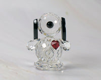 Silver Deer Vintage Crystal Snoopy's Heart Figurine - RARE! - snoopn4pnuts.com