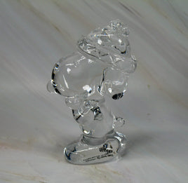 Snoopy Sasaki Crystal Figurine Wearing Winter Hat and Wondering..... - snoopn4pnuts.com