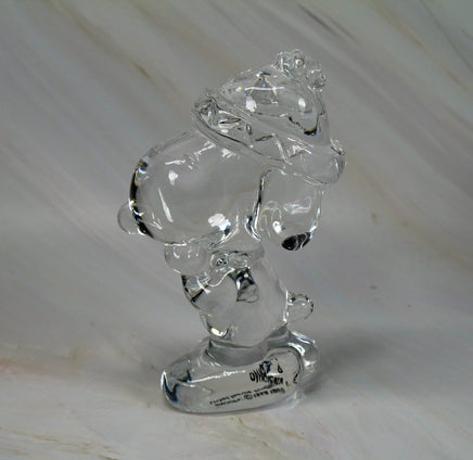 Snoopy Sasaki Crystal Figurine Wearing Winter Hat and Wondering..... - snoopn4pnuts.com