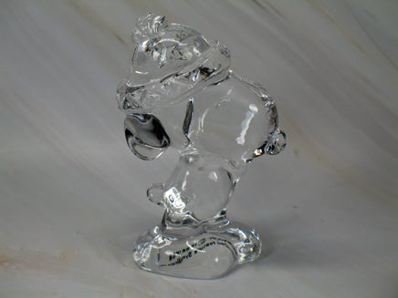 Snoopy Sasaki Crystal Figurine Wearing Winter Hat and Wondering..... - snoopn4pnuts.com