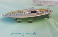 Crystal World Snoopy Joe Cool Swarovski Crystal and Sterling Silver Brooch / Pin - RARE! - snoopn4pnuts.com