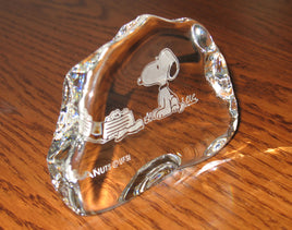 Snoopy Cut Glass With Etched Images - Stunning! - snoopn4pnuts.com