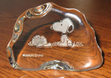Snoopy Cut Glass With Etched Images - Stunning!