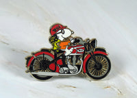 Snoopy Joe Cool BSA Motorcycle Cloisonne Pin - RARE!