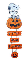 Snoopy Halloween Dangling Wooden Wall Decor - Great Pumpkin