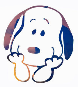 Smiling Snoopy Die - Cut Vinyl Decal - Holographic (Colors Change At Different Angles In The Light!) - snoopn4pnuts.com