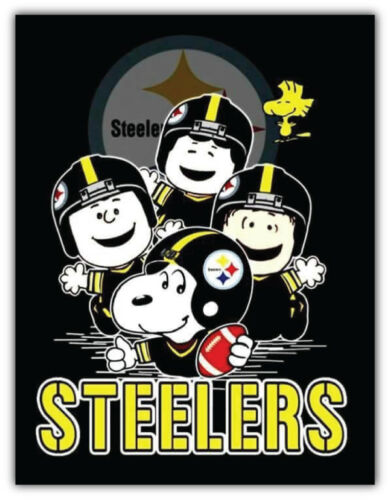 Snoopy Professional Football Indoor/Outdoor Waterproof Vinyl Decal - Pittsburgh Steelers