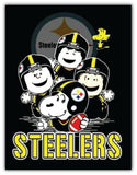 Snoopy Professional Football Indoor/Outdoor Waterproof Vinyl Decal - Pittsburgh Steelers