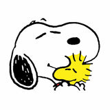 Snoopy Hugs Woodstock Die-Cut Vinyl Decal (Full Color)
