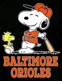 Snoopy Professional Baseball Indoor/Outdoor Waterproof Vinyl Decal - Baltimore Orioles