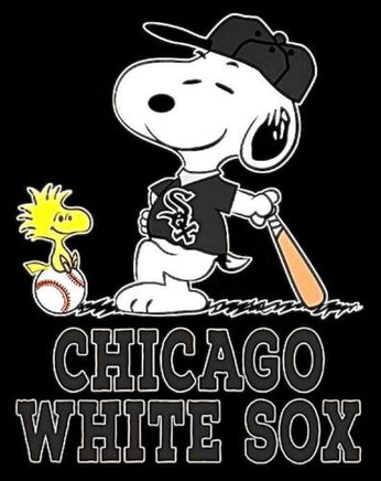Snoopy Professional Baseball Indoor/Outdoor Waterproof Vinyl Decal - Chicago White Sox - snoopn4pnuts.com