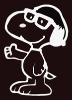 Snoopy Scholar Die-Cut Vinyl Decal - White