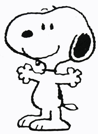 Snoopy Smiling Die - Cut Vinyl Decal - Black - snoopn4pnuts.com
