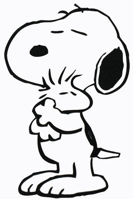 Snoopy Hugs Woodstock Die - Cut Vinyl Decal - Black - snoopn4pnuts.com
