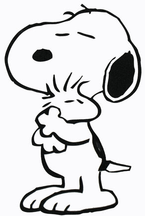 Snoopy Hugs Woodstock Die - Cut Vinyl Decal - Black - snoopn4pnuts.com