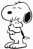 Snoopy Hugs Woodstock Die-Cut Vinyl Decal - Black