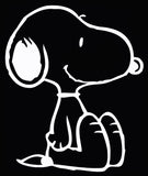 Snoopy Sitting Die-Cut Vinyl Decal - White