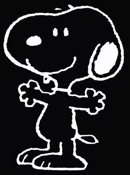 Snoopy Smiling Die - Cut Vinyl Decal - White - snoopn4pnuts.com