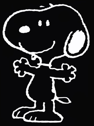 Snoopy Smiling Die - Cut Vinyl Decal - White - snoopn4pnuts.com