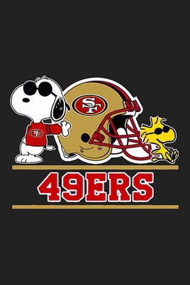 Peanuts Snoopy Double - Sided Flag - San Francisco 49er's Football - snoopn4pnuts.com