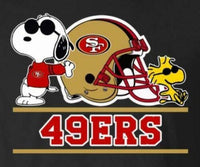 Snoopy Professional Football Indoor/Outdoor Waterproof Vinyl Decal - San Francisco 49ers