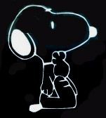 Snoopy Thinking Die-Cut Vinyl Decal - White