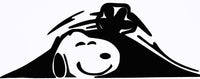 Snoopy Trunk Decal - Black