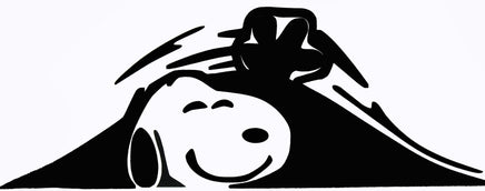 Snoopy Trunk Decal - Black (8" Long) - snoopn4pnuts.com