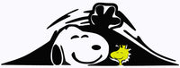 Snoopy and Woodstock Trunk Decal - Black