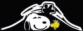 Snoopy and Woodstock Trunk Decal - White and Yellow - snoopn4pnuts.com