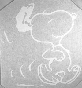 Happy Snoopy Die - Cut Vinyl Decal - White - snoopn4pnuts.com
