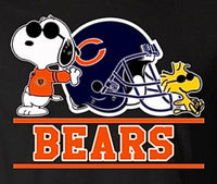 Snoopy Professional Football Indoor/Outdoor Waterproof Vinyl Decal - Chicago Bears