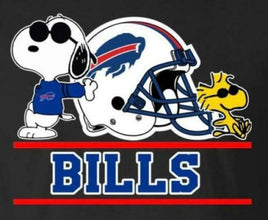Snoopy Professional Football Indoor/Outdoor Waterproof Vinyl Decal - Buffalo Bills - snoopn4pnuts.com