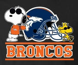 Snoopy Professional Football Indoor/Outdoor Waterproof Vinyl Decal - Denver Broncos