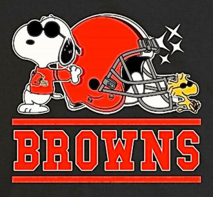 Snoopy Professional Football Indoor/Outdoor Waterproof Vinyl Decal - Cleveland Browns - snoopn4pnuts.com