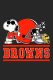 Peanuts Snoopy Double-Sided Flag - Cleveland Browns Football
