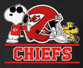 Snoopy Professional Football Indoor/Outdoor Waterproof Vinyl Decal - Kansas City Chiefs - snoopn4pnuts.com