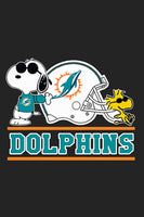 Peanuts Snoopy Double-Sided Flag - Miami Dolphins Football