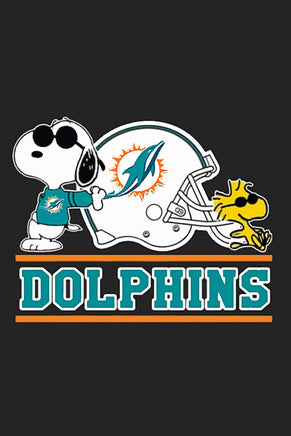 Peanuts Snoopy Double - Sided Flag - Miami Dolphins Football - snoopn4pnuts.com